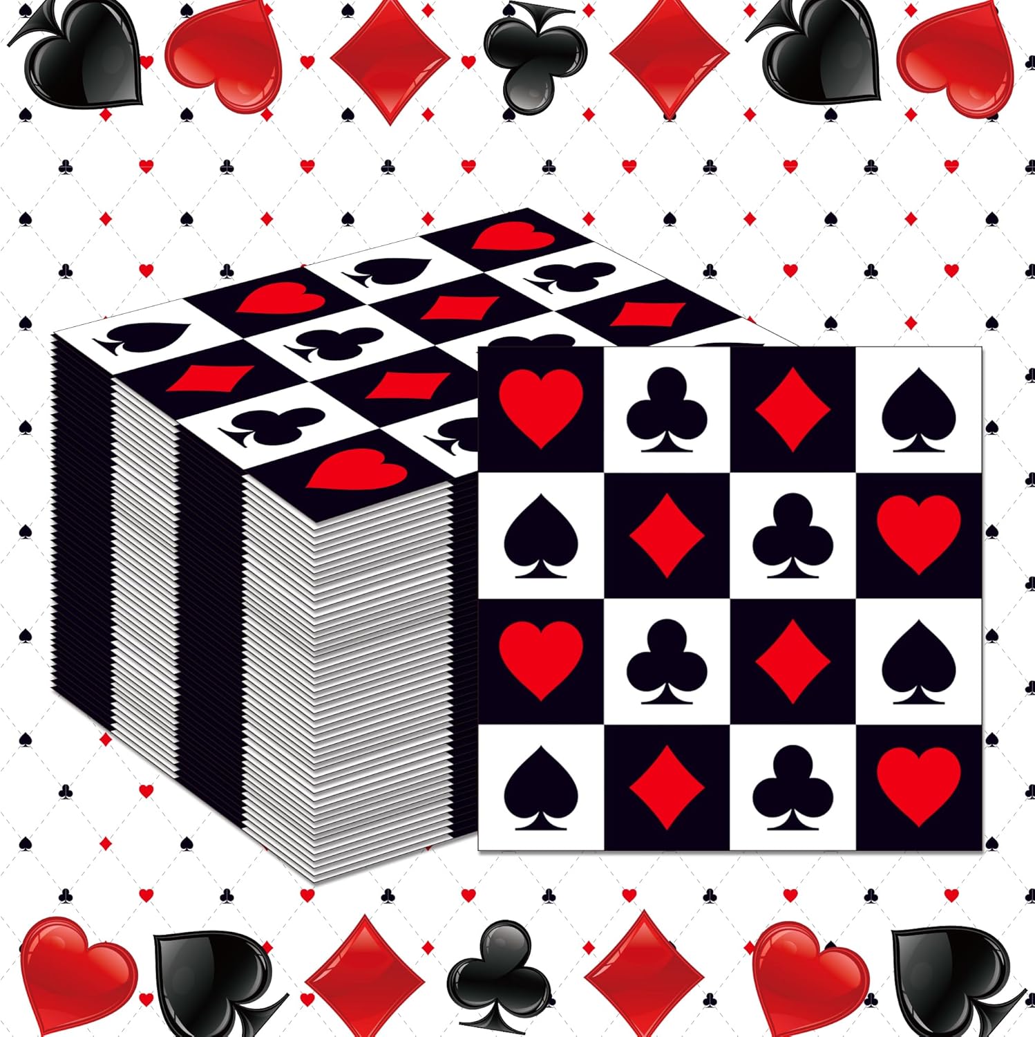 Party Games Night - 20/40/60/80 Buah Serbet Poker Tema Kasino